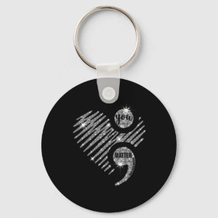 You Problem Semi Colon Heart Suicide Awareness Pre Key Ring