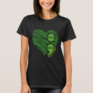 You Problem Semicolon Heart Retro Mental Health Aw T-Shirt