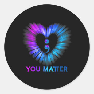 You Problem Suicide Awareness And Prevention Semic Classic Round Sticker