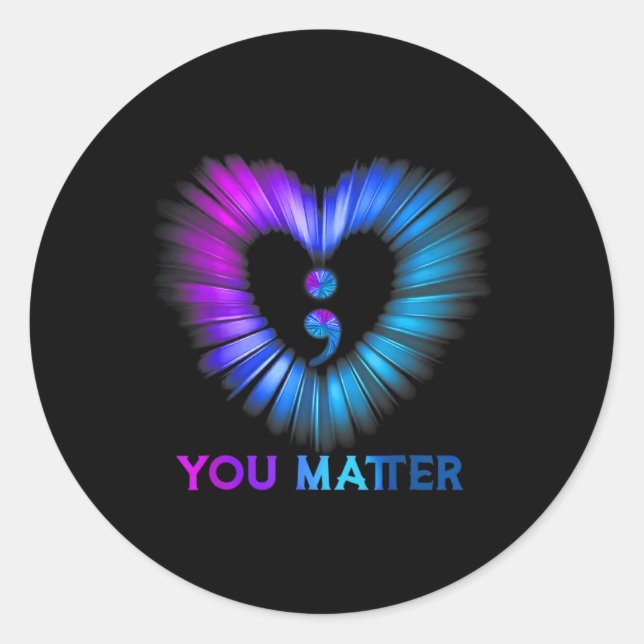 You Problem Suicide Awareness And Prevention Semic Classic Round Sticker (Front)