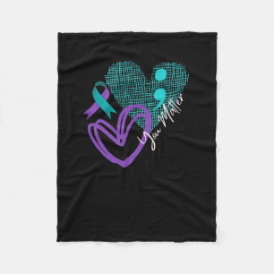 You Problem Suicide Prevention Awareness Mental He Fleece Blanket