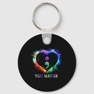 You Problem Suicide Prevention Awareness Semicolon Key Ring