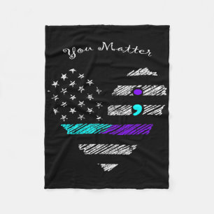You Problem Suicide Prevention Awareness Suicide W Fleece Blanket