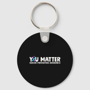 You Problem Suicide Prevention Awareness Teal Purp Key Ring