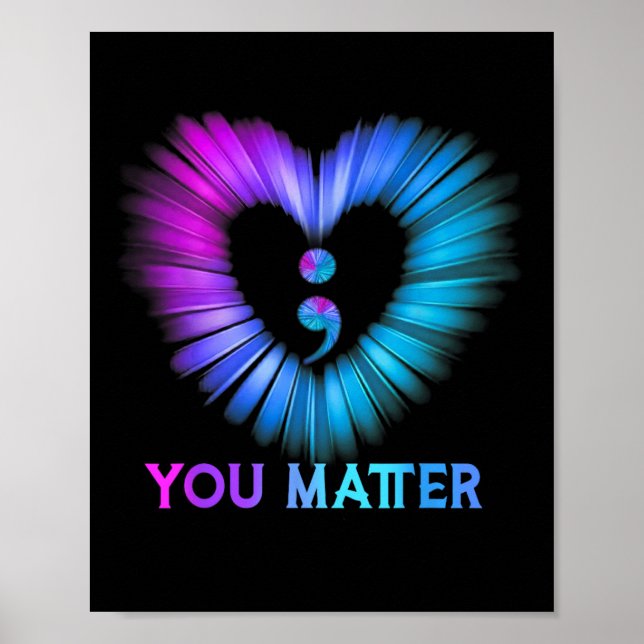 You Problem Suicide Prevention Awareness Teal Purp Poster (Front)