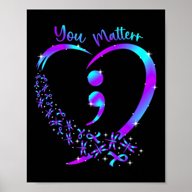 You Problem - Suicide Prevention Teal Purple Aware Poster (Front)