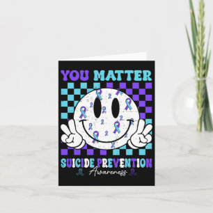 You Problem Teal Purple Ribbon Suicide Prevention Card