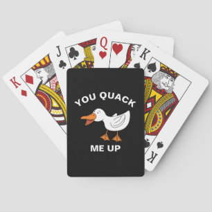 You Quack Me Up Funny Farming Animal Duck Pun Playing Cards