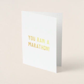 You Ran a Marathon congratulations good luck card