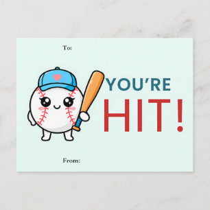 You’re a Hit Baseball Valentine Card