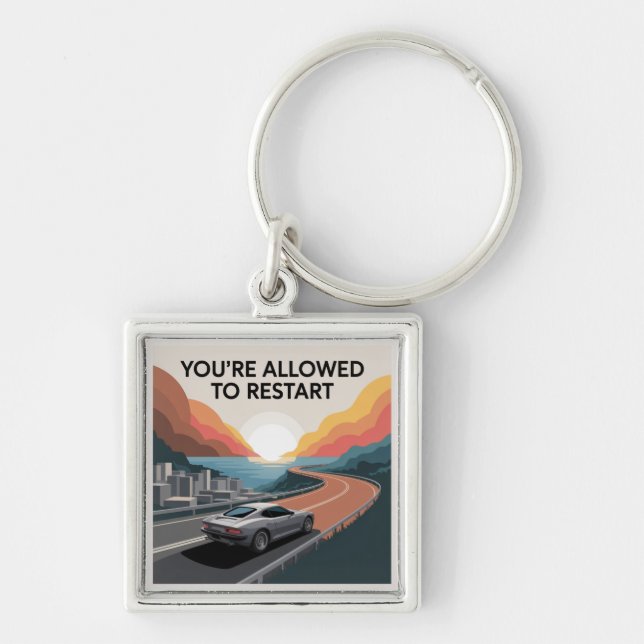 You’re Allowed To Restart Key Ring (Front)