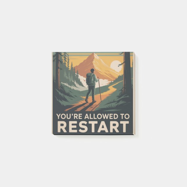 You’re Allowed To Restart Post-it Notes (Front)