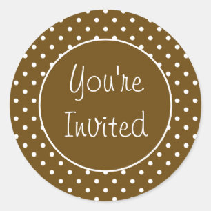 You’re Invited Copper Polka Dot Envelope Seal