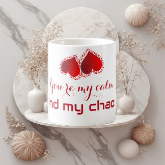 You’re my calm and my chaos Sweetheart Monogram Coffee Mug