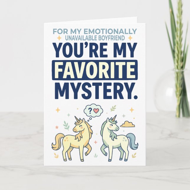 You’re My Favorite Mystery Unicorn Quote Card (Front)