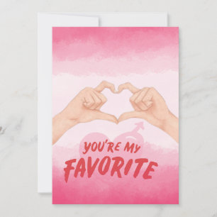 You’re My Favourite – Romantic Valentine’s Day Car Holiday Card