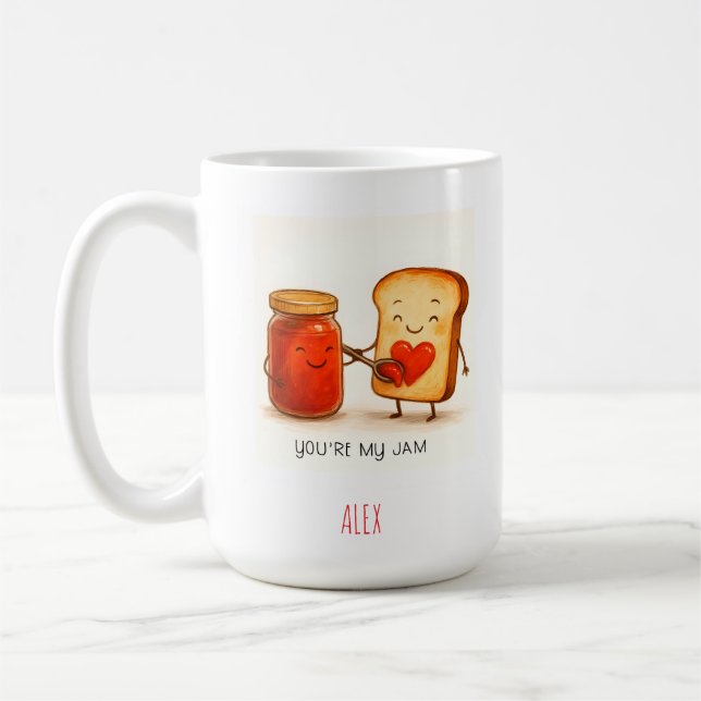 You’re My Jam Cute Toast & Jam Mug (Left)