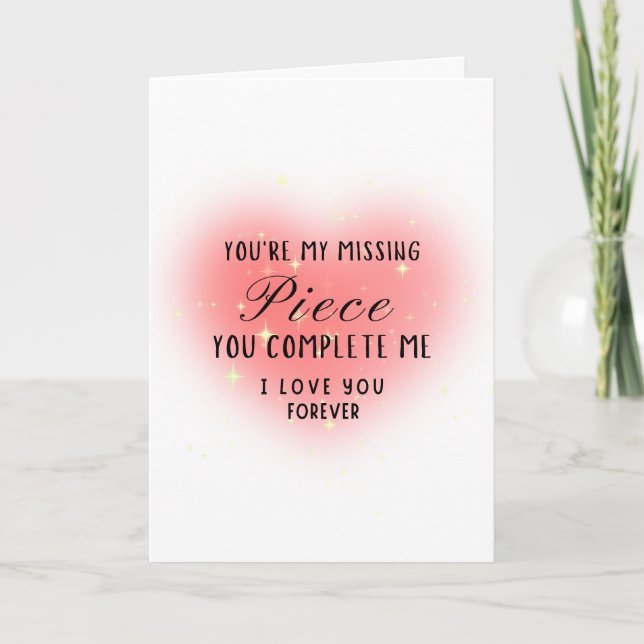 You’re My Missing Piece Personalise Card (Front)