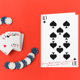 You’re My Perfect Ten 10 of spades valentine Card