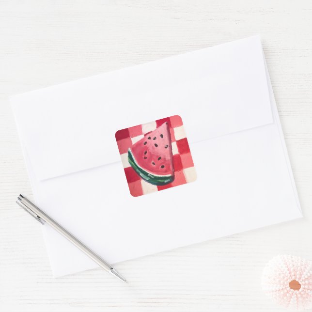 You’re One in a Melon Square Sticker (Envelope)