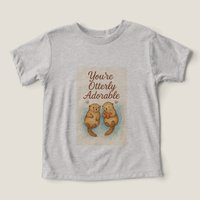You’re Otterly Adorable – Cute Watercolor Otters (Design Front)