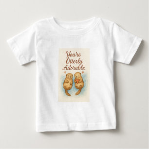 You’re Otterly Adorable – Cute Watercolor Otters Baby T-Shirt