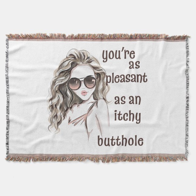 You’re Pleasant  Throw Blanket (Front)