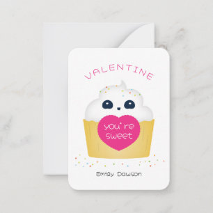 You’re Sweet Cupcake Classroom Valentine Card