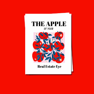 You’re the Apple of My Real Estate Eye Funny Realt Postcard