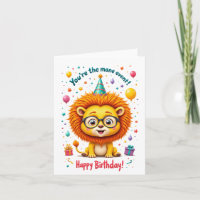 “You’re the Mane Event!” Cute Lion Birthday Card