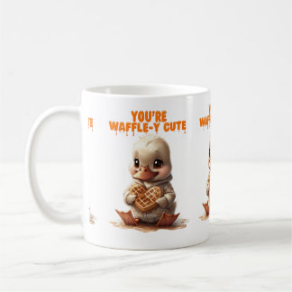 You’re Waffle-y Cute Kawaii Duckling Coffee Mug