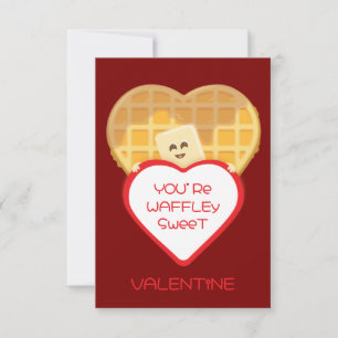 “You’re Waffley Sweet” Kids Valentine Card
