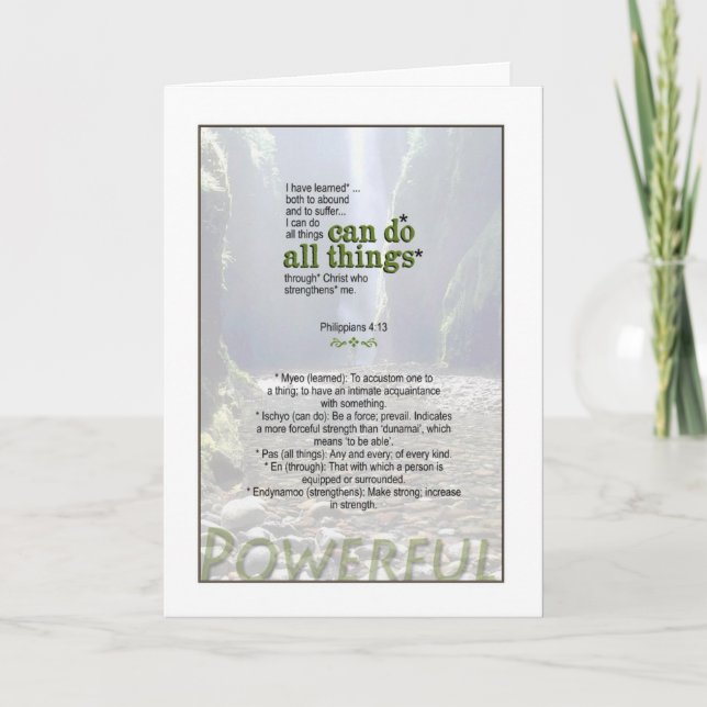 You really can do anything - Philippians 4:13 Card (Front)