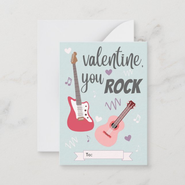 You Rock Classroom Valentine's Day Card (Front)