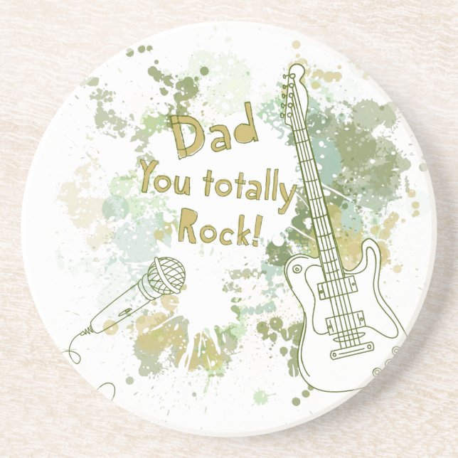 You Rock, Dad Coaster (Front)