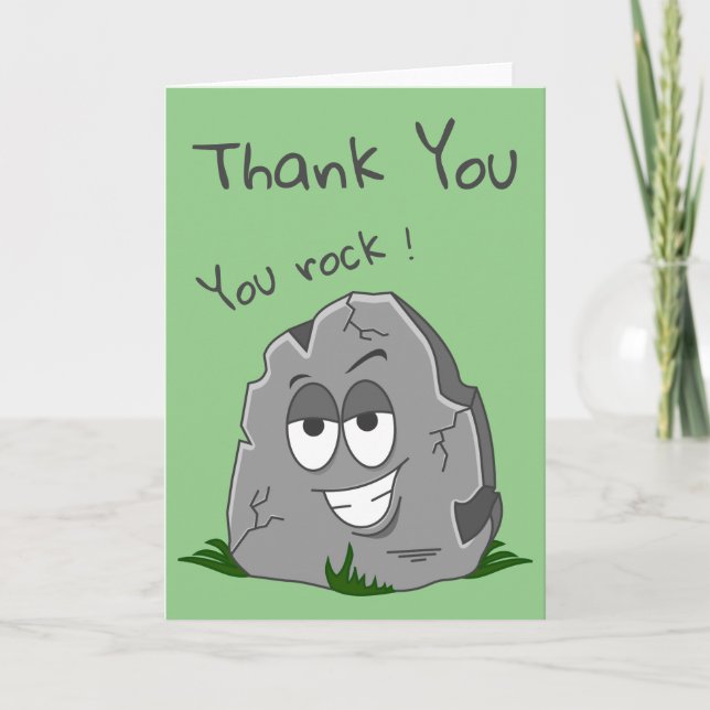 You Rock! Funny Thank You Card (Front)