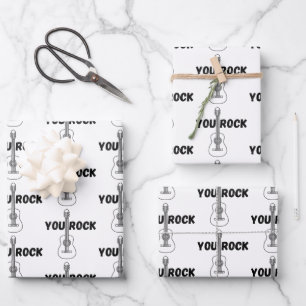 You Rock Guitar Wrapping Paper Sheets