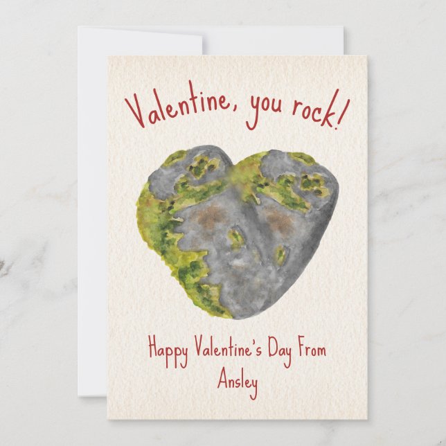 You Rock Heart Kids Classroom Valentine  (Front)