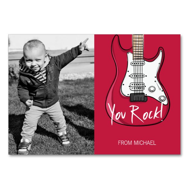 You Rock Kids Classroom Valentine Photo Card (Front)