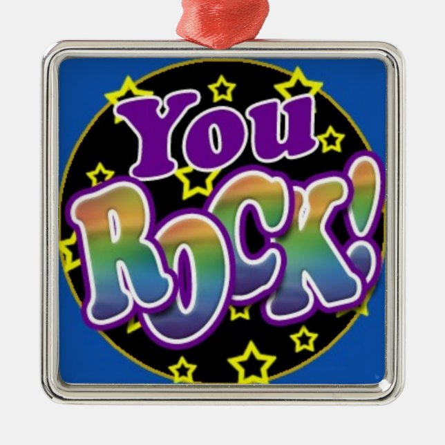 You Rock! Metal Tree Decoration (Front)