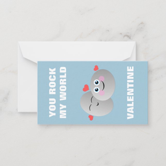 You Rock Mini Valentine Note Card (Front)