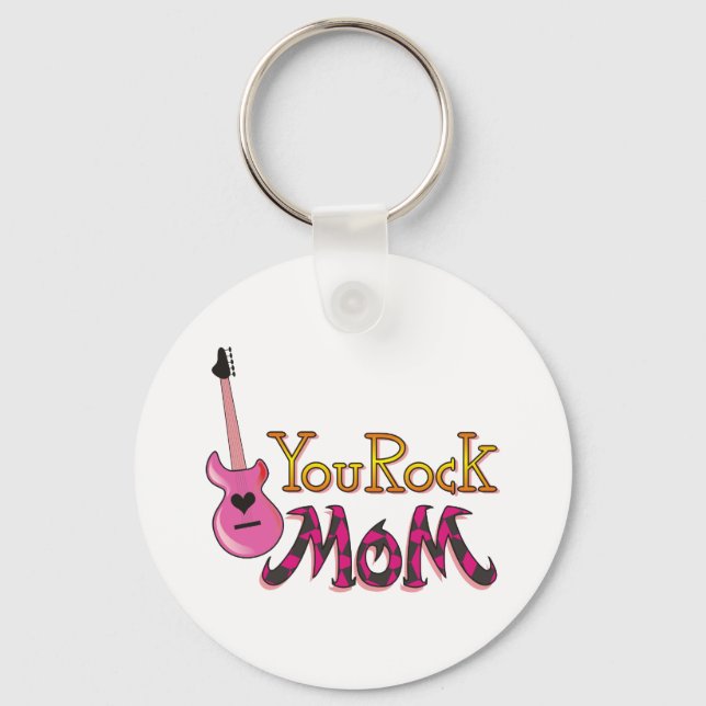 You Rock, Mum T Shirts Key Ring (Front)