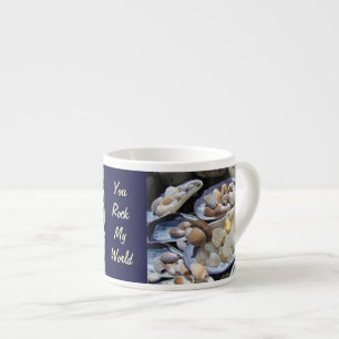 You Rock My World! espresso mugs Agate Rocks