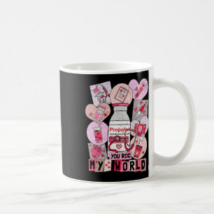 You Rock My World Heart Nurse Love Hospital Valent Coffee Mug