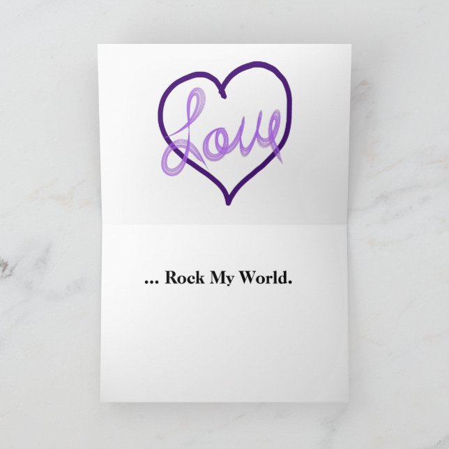 You Rock My World Holiday Card (Inside)