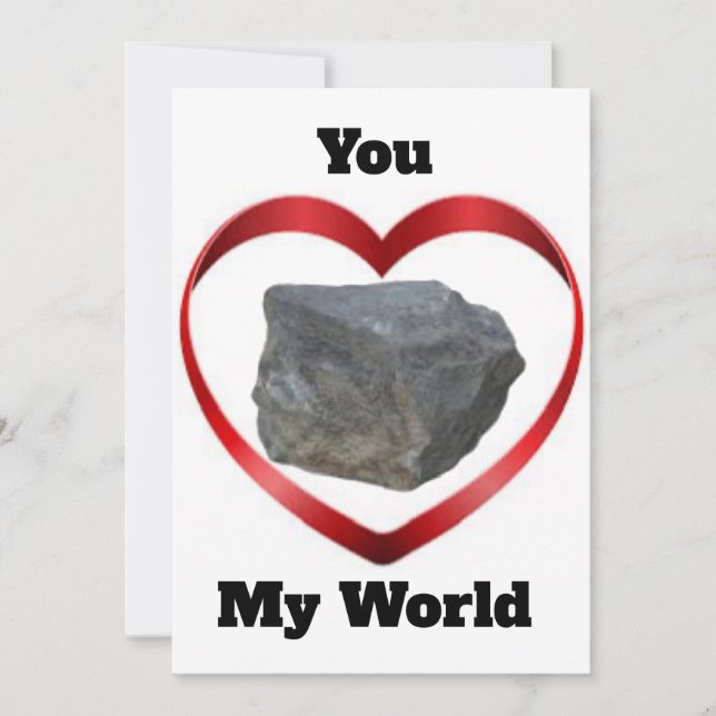 You Rock My World Valentine’s Day Card (Front)