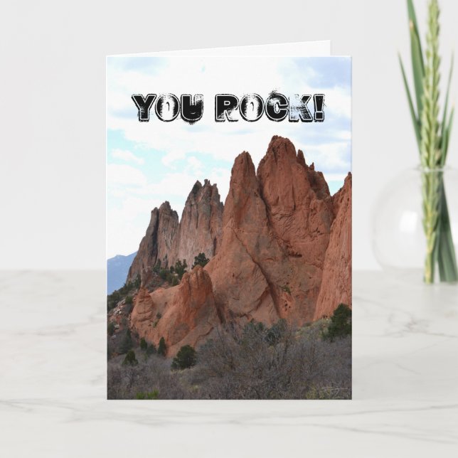 You Rock Thank You Card (Front)