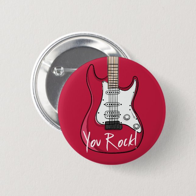 You Rock Valentine's Day Button (Front & Back)