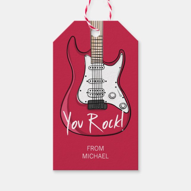 You Rock Valentine's Day Gift Tags (Front)