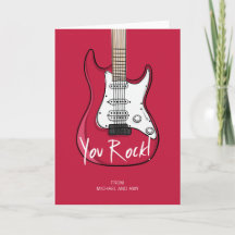 You Rock Valentine's Day Greeting Card